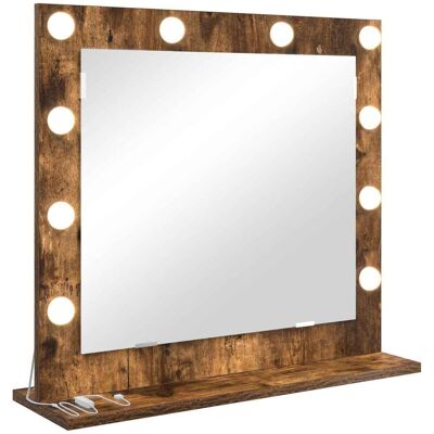 DESIGN IN Miroir De Vanité Rectangulaire Chêne Fumé 60 X 55 X 18 Cm - Publicité DESIGN IN Miroir De Vanité Rectangulaire Chêne Fumé 60 X 55 X 18 Cm - Publicité