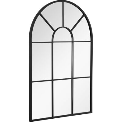 HEAT Miroir Mural Arqué 91 X 60 Cm, Miroir Fenêtre Arquée De Style Industriel Avec Cadre En Métal, Pour Salon, Chambre, Couloir, Noir - Publicité HEAT Miroir Mural Arqué 91 X 60 Cm, Miroir Fenêtre Arquée De Style Industriel Avec Cadre En Métal, Pour Salon, Chambre, Couloir, Noir - Publicité