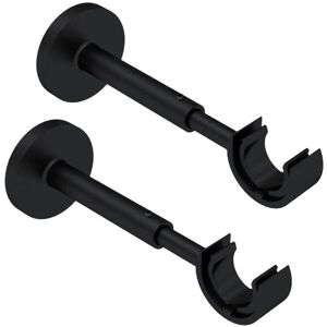 Store Menuiserie - 2 Supports Pour Tringle À Rideaux, Mural, D.28, Saillie Extensible 110 À 160mm, Noir - Publicité Store Menuiserie - 2 Supports Pour Tringle À Rideaux, Mural, D.28, Saillie Extensible 110 À 160mm, Noir - Publicité