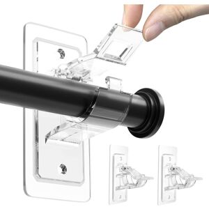 Lot De 2 Supports De Tringle À Rideaux Auto-adhésifs Sans Perçage En Pet Pour Tringle À Rideau Sans Clous Pour Salle De Bain Et Salon - Lablanc - Publicité Lot De 2 Supports De Tringle À Rideaux Auto-adhésifs Sans Perçage En Pet Pour Tringle À Rideau Sans Clous Pour Salle De Bain Et Salon - Lablanc - Publicité