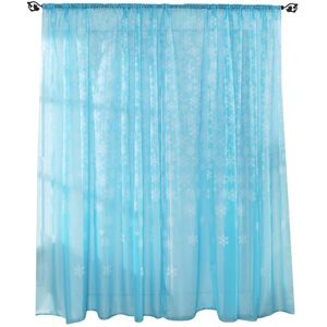 YUDO Rideau Voile Imprimé Motif Flocons Transparent Pour Chambre Et Salon, Bleu Ciel - Publicité YUDO Rideau Voile Imprimé Motif Flocons Transparent Pour Chambre Et Salon, Bleu Ciel - Publicité