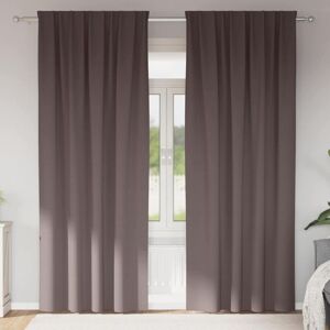 Rideaux Avec Des Rideaux 2 Pcs Marron Foncé Polyester Vidaxl - Publicité Rideaux Avec Des Rideaux 2 Pcs Marron Foncé Polyester Vidaxl - Publicité