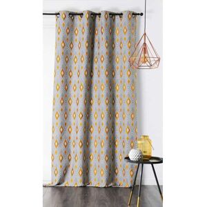 Homemaison - Rideau Recyclé Motif Losange Géométrique Jaune - 140x260cm - Jaune - Publicité Homemaison - Rideau Recyclé Motif Losange Géométrique Jaune - 140x260cm - Jaune - Publicité