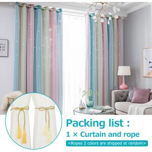 OEM Store Accueil Unique Double Couche Rideau De Chambre À Coucher Étoiles En Dégradé Simple Motif Ajouré Rideau Occultant Insolation Polyester Taille Multiple Couleurs Inclus Corde - Publicité OEM Store Accueil Unique Double Couche Rideau De Chambre À Coucher Étoiles En Dégradé Simple Motif Ajouré Rideau Occultant Insolation Polyester Taille Multiple Couleurs Inclus Corde - Publicité