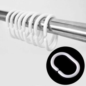Zvd - Blanc),12pcs Anneaux De Rideau De Douche En Plastique En Forme De C Crochets De Rideau Pour Rideau De Porte, Rideau De Fenêtre - Publicité Zvd - Blanc),12pcs Anneaux De Rideau De Douche En Plastique En Forme De C Crochets De Rideau Pour Rideau De Porte, Rideau De Fenêtre - Publicité
