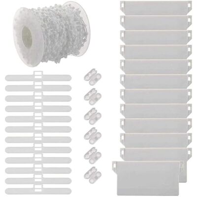 MOXIE Kit De Réparation De Stores Verticaux, Accessoires Pour Store Vertical, Connecteurs De Chaîne En Plastique Connecteurs Supérieurs Cintres De 89 Mm Poids Lattes - Publicité MOXIE Kit De Réparation De Stores Verticaux, Accessoires Pour Store Vertical, Connecteurs De Chaîne En Plastique Connecteurs Supérieurs Cintres De 89 Mm Poids Lattes - Publicité