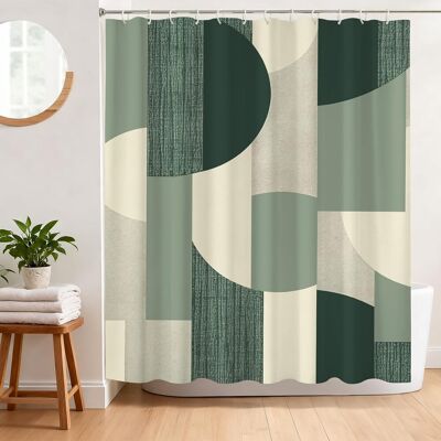 Generic Rideau De Douche Anti Moisissure 180 X 180 Cm Rideau Douche Motif Géométrique Tissu Polyester Imperméable Lavable Rideau Baignoire Avec Crochets - Publicité Generic Rideau De Douche Anti Moisissure 180 X 180 Cm Rideau Douche Motif Géométrique Tissu Polyester Imperméable Lavable Rideau Baignoire Avec Crochets - Publicité