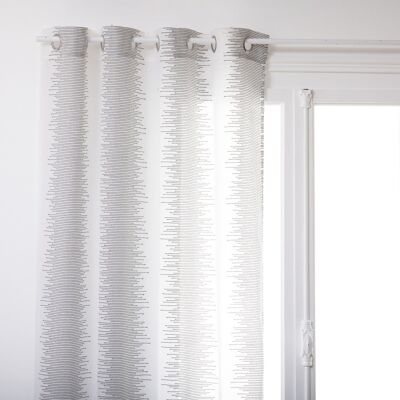 Voilage Fines Rayures "liah" Tamisant 140 X 240 Cm Atmosphera - Blanc - Blanc - - Publicité Voilage Fines Rayures "liah" Tamisant 140 X 240 Cm Atmosphera - Blanc - Blanc - - Publicité