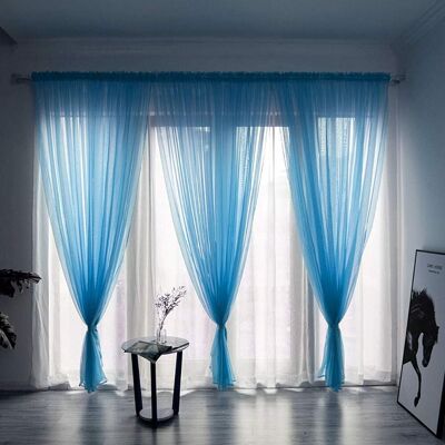 GRASSLIN 1 Panneau Rideau Voile Polyester, Passe-tringle, Tissu Respirant, Couleur Unie, Pour Chambre Salon - Publicité GRASSLIN 1 Panneau Rideau Voile Polyester, Passe-tringle, Tissu Respirant, Couleur Unie, Pour Chambre Salon - Publicité