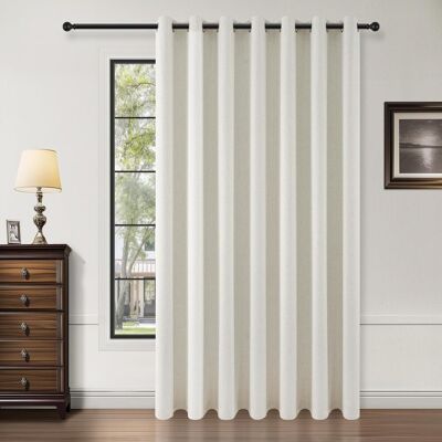 GRASSLIN 1pc Rideau, Oeillets Métal, Lin Polyester, Isolation Thermique, Salon Chambre, 300x240cm Crème - Publicité GRASSLIN 1pc Rideau, Oeillets Métal, Lin Polyester, Isolation Thermique, Salon Chambre, 300x240cm Crème - Publicité