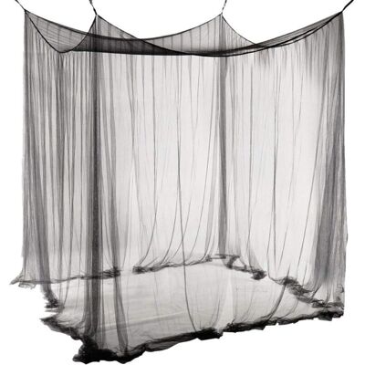 MOXIE Moustiquaire De Lit Double Ciel De Lit Rectangulaire Grande Moustiquaire Noir Simple D'Eté Avec 4 Ouvertures Baldaquin Rideaux De Lit 190cm(w) X210cm(l) X240cm(h) Répulsif Pour Les Insectes - Publicité MOXIE Moustiquaire De Lit Double Ciel De Lit Rectangulaire Grande Moustiquaire Noir Simple D'Eté Avec 4 Ouvertures Baldaquin Rideaux De Lit 190cm(w) X210cm(l) X240cm(h) Répulsif Pour Les Insectes - Publicité
