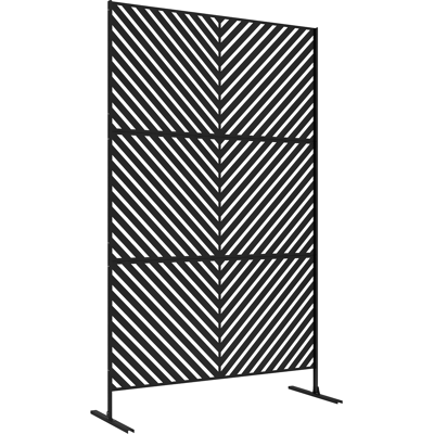 DEVOKO Écran D’intimité, En Métal, Noir, 122 X 45 X 198 Cm, Pour Jardin Et Terrasse, Cloison De Jardin. Des Formes Géométriques. Métal. 122 X 45 X 198 - Publicité DEVOKO Écran D’intimité, En Métal, Noir, 122 X 45 X 198 Cm, Pour Jardin Et Terrasse, Cloison De Jardin. Des Formes Géométriques. Métal. 122 X 45 X 198 - Publicité