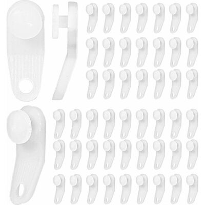 Vision Lot De 100 Glissières De Rechange En Plastique Blanc Pour Tringle À Rideau De Douche, Porte Et Fenêtre - Publicité Vision Lot De 100 Glissières De Rechange En Plastique Blanc Pour Tringle À Rideau De Douche, Porte Et Fenêtre - Publicité
