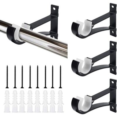 Scotch Aiperq Lot De 4 Supports De Tringle À Rideaux - Support Mural Robuste - En Métal - Avec Vis Et Colle - Pour Tringle À Rideau - Publicité Scotch Aiperq Lot De 4 Supports De Tringle À Rideaux - Support Mural Robuste - En Métal - Avec Vis Et Colle - Pour Tringle À Rideau - Publicité