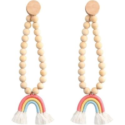 Cellfast Lot De 2 Embrasses De Rideau Magnétiques, Boucles De Corde De Rideau, Arc-en-ciel Avec Perles Décoratives Pour Rideaux De Fenêtre - Publicité Cellfast Lot De 2 Embrasses De Rideau Magnétiques, Boucles De Corde De Rideau, Arc-en-ciel Avec Perles Décoratives Pour Rideaux De Fenêtre - Publicité