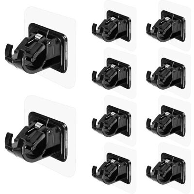 URSUS Lot De 10 Supports De Tringle À Rideau Auto-adhésifs Sans Perçage, Sans Crochets De Tringle À Rideau Réglables Sans Perçage (noir) - Publicité URSUS Lot De 10 Supports De Tringle À Rideau Auto-adhésifs Sans Perçage, Sans Crochets De Tringle À Rideau Réglables Sans Perçage (noir) - Publicité