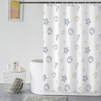 BARKBUSTERS Rideau De Douche Imperméable 180x200 Cm,ensemble De Rideaux De Douche Lavables Avec 12 Crochets, Rideau De Douche En Tissu En Polyester, Motif Blanc Sea World Pour Salle De Bain - Publicité BARKBUSTERS Rideau De Douche Imperméable 180x200 Cm,ensemble De Rideaux De Douche Lavables Avec 12 Crochets, Rideau De Douche En Tissu En Polyester, Motif Blanc Sea World Pour Salle De Bain - Publicité