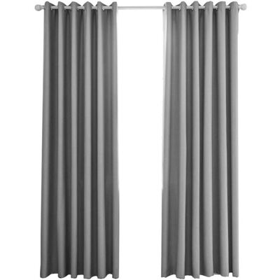 Melissa Rideaux Occultants Isolants Thermiques - 140x240cm - Design Moderne À Oeillets - Gris Clair - Publicité Melissa Rideaux Occultants Isolants Thermiques - 140x240cm - Design Moderne À Oeillets - Gris Clair - Publicité