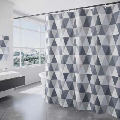 ABYSSE Rideau Douche 180 X 180 Cm, Rideaux De Douche Triangle, Rideau De Douche Anti Moisissure Imperméable, Avec 12 Anneaux Shower Curtain, Convient Aux Salles De Bains - Publicité ABYSSE Rideau Douche 180 X 180 Cm, Rideaux De Douche Triangle, Rideau De Douche Anti Moisissure Imperméable, Avec 12 Anneaux Shower Curtain, Convient Aux Salles De Bains - Publicité