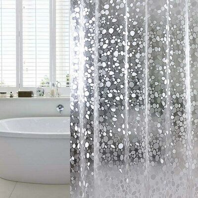 Vision Rideau De Douche , Anti-moisissure, Étanche À La Baignoire, 100% Eva, 180 X 200 Cm Incl. 12 Anneaux De Rideau De Douche - Publicité Vision Rideau De Douche , Anti-moisissure, Étanche À La Baignoire, 100% Eva, 180 X 200 Cm Incl. 12 Anneaux De Rideau De Douche - Publicité