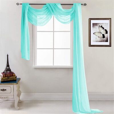 BRINSEA 1 Cantonnière Transparente - Décoration Mains Libres En Voile Transparent - Rideau Décoratif Uni Pour Chambre À Coucher, Salon, Mariage - 52 X 216 Pouces (turquoise)-ensoleillé - Publicité BRINSEA 1 Cantonnière Transparente - Décoration Mains Libres En Voile Transparent - Rideau Décoratif Uni Pour Chambre À Coucher, Salon, Mariage - 52 X 216 Pouces (turquoise)-ensoleillé - Publicité