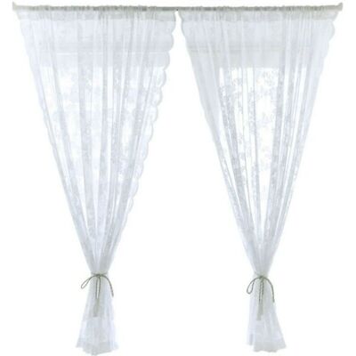 Melissa Rideau En Dentelle De Gaz Blanc (gauze) - Pour Chambre Ou Salon - 1 Panneau 30x40 Pouces (76x102cm) - À Poche Pour Tringle - Publicité Melissa Rideau En Dentelle De Gaz Blanc (gauze) - Pour Chambre Ou Salon - 1 Panneau 30x40 Pouces (76x102cm) - À Poche Pour Tringle - Publicité