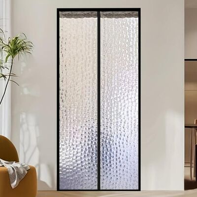ANGEL CERDA Rideau De Porte Magnétique Isolant, Coupe-vent Et Isolant Thermique, 100 X 210 Cm, Noir Style Water Cube. Publicité ANGEL CERDA Rideau De Porte Magnétique Isolant, Coupe-vent Et Isolant Thermique, 100 X 210 Cm, Noir Style Water Cube. Publicité