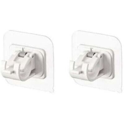 URSUS Lot De 2 Supports Blanc De Tringle À Rideau Auto-adhésifs - Support Pour Rideaux - Publicité URSUS Lot De 2 Supports Blanc De Tringle À Rideau Auto-adhésifs - Support Pour Rideaux - Publicité