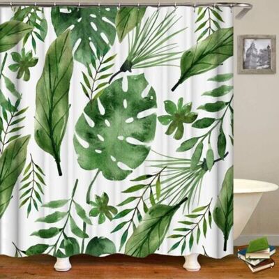 ABYSSE 180x200cm Monstera Été,rideau De Douche Rideaux De Salle De Bain, Imperméable Tissu Lavable Polyester 3d Plante Impression Numérique Art Décorations Rideau Avec 12 Crochets - Publicité ABYSSE 180x200cm Monstera Été,rideau De Douche Rideaux De Salle De Bain, Imperméable Tissu Lavable Polyester 3d Plante Impression Numérique Art Décorations Rideau Avec 12 Crochets - Publicité