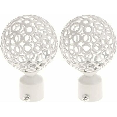 PELTOR 2pcs Embout Tringle À Rideaux 28mm Blanc, Paire Embout De Tringle À Rideau Draperie Rail Pôle Tête Pour Décoration Tringle À Rideau - Publicité PELTOR 2pcs Embout Tringle À Rideaux 28mm Blanc, Paire Embout De Tringle À Rideau Draperie Rail Pôle Tête Pour Décoration Tringle À Rideau - Publicité