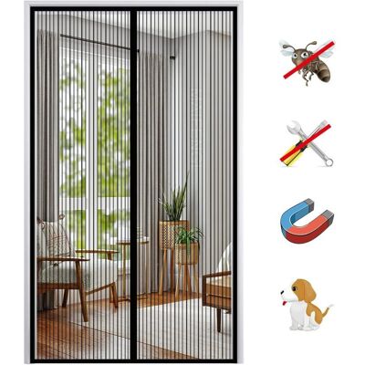 Scotch Magnétique Moustiquaire Porte, Auto-adhésif Rideau En Maille Rideau Moustiquaire Fermeture Automatique, Magnétique Moustique Sans Perçage-black-a 120x220cm(47x86inch) - Publicité Scotch Magnétique Moustiquaire Porte, Auto-adhésif Rideau En Maille Rideau Moustiquaire Fermeture Automatique, Magnétique Moustique Sans Perçage-black-a 120x220cm(47x86inch) - Publicité