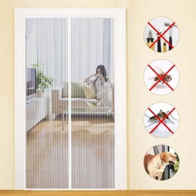 OEM Moustiquaire Porte Fenêtre 120x220cm Magnétique Rideau De Porte Anti Mouche Maille Ultra Fine Moustiquaire Fenêtre Aimantée Protection Contre Les Moustiques, Bande Adhésive Incluse, Blanche - Publicité OEM Moustiquaire Porte Fenêtre 120x220cm Magnétique Rideau De Porte Anti Mouche Maille Ultra Fine Moustiquaire Fenêtre Aimantée Protection Contre Les Moustiques, Bande Adhésive Incluse, Blanche - Publicité