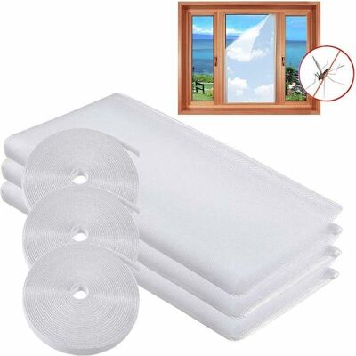 Melissa Moustiquaire Pour Fenêtre, Lot De 3 Moustiquaires Pour Fenêtre, Bricolage, Rideau En Maille Auto-adhésif Pour Insectes, Protection Contre Les Insectes Et Les Abeilles, 130 X 149 Cm Avec 3 Rouleaux De - Publicité Melissa Moustiquaire Pour Fenêtre, Lot De 3 Moustiquaires Pour Fenêtre, Bricolage, Rideau En Maille Auto-adhésif Pour Insectes, Protection Contre Les Insectes Et Les Abeilles, 130 X 149 Cm Avec 3 Rouleaux De - Publicité