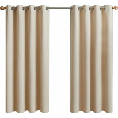 Scotch Rideau Occultant Thermique 2 Panneaux 132 X 155 Cm – Isolant Anti Froid Et Anti Bruit – Œillets Pour Installation Facile – Beige Écru - Publicité Scotch Rideau Occultant Thermique 2 Panneaux 132 X 155 Cm – Isolant Anti Froid Et Anti Bruit – Œillets Pour Installation Facile – Beige Écru - Publicité