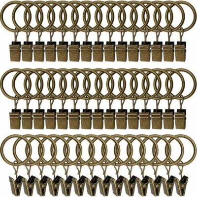 URSUS 45pcs Anneaux À Rideaux Avec Pinces - Bronze Antique, Pinces À Rideaux Solides, Crochets De Fixation De Tringle De Tension, Crochets Décoratifs Pour Rideaux Et Cadres De Fenêtres À Trou Métallique I.d - Publicité URSUS 45pcs Anneaux À Rideaux Avec Pinces - Bronze Antique, Pinces À Rideaux Solides, Crochets De Fixation De Tringle De Tension, Crochets Décoratifs Pour Rideaux Et Cadres De Fenêtres À Trou Métallique I.d - Publicité