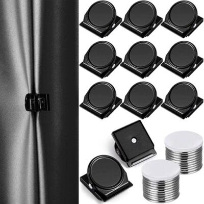 ABYSSE Lot De 10 Aimants Pour Rideaux D'Extérieur, Pour Rideaux Intérieurs Et Extérieurs, Pour Éviter Les Fuites Sur Terrasse, Moustiquaire, Cabane, Gazebo (noir) - Publicité ABYSSE Lot De 10 Aimants Pour Rideaux D'Extérieur, Pour Rideaux Intérieurs Et Extérieurs, Pour Éviter Les Fuites Sur Terrasse, Moustiquaire, Cabane, Gazebo (noir) - Publicité