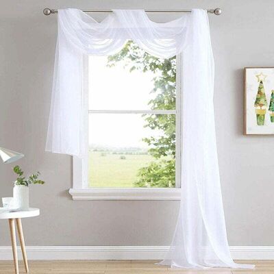 Vision Écharpes De Fenêtre Transparentes Blanches 216 Pouces Extra Longues, Rideaux D'Écharpe De Lit À Baldaquin Texturés En Voile Doux Pour Les Conceptions D'Événements/décoration Intérieure, 60 Pouces De L - Publicité Vision Écharpes De Fenêtre Transparentes Blanches 216 Pouces Extra Longues, Rideaux D'Écharpe De Lit À Baldaquin Texturés En Voile Doux Pour Les Conceptions D'Événements/décoration Intérieure, 60 Pouces De L - Publicité