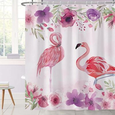 Generic Rideau De Douche Flamant 180x180cm Rose Aquarelle Fleur Tropical Animal Rideau De Bain Couple Rouge Rideaux De Douche Flamant Rose Rideau - Publicité Generic Rideau De Douche Flamant 180x180cm Rose Aquarelle Fleur Tropical Animal Rideau De Bain Couple Rouge Rideaux De Douche Flamant Rose Rideau - Publicité
