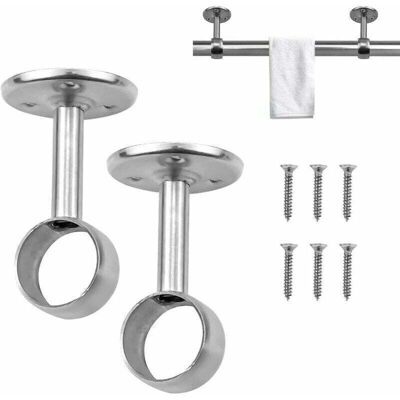 Scotch Support De Tringle À Rideau En Acier Inoxydable – Hauteur 76mm – Diamètre 22mm – Installation Facile Avec Vis Fournies – Pour Rideaux Et Vêtements - Publicité Scotch Support De Tringle À Rideau En Acier Inoxydable – Hauteur 76mm – Diamètre 22mm – Installation Facile Avec Vis Fournies – Pour Rideaux Et Vêtements - Publicité