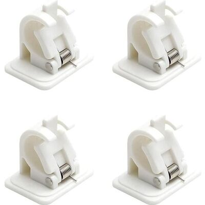 Cellfast Lot De 4 Supports De Tringle À Rideau Auto-adhésifs Sans Perçage - Crochets De Fixation En Plastique Réglables Pour La Maison 153 - Publicité Cellfast Lot De 4 Supports De Tringle À Rideau Auto-adhésifs Sans Perçage - Crochets De Fixation En Plastique Réglables Pour La Maison 153 - Publicité