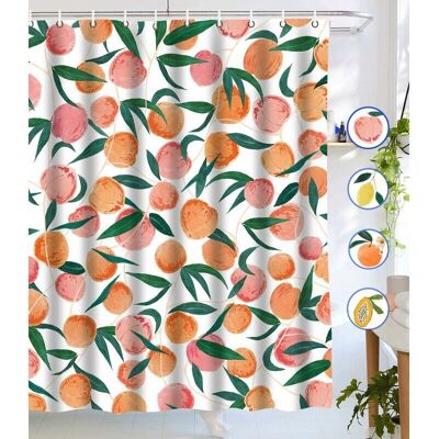Vision Rideaux De Douche Pêche, Rideau De Douche Allover Fruits, Ensemble De Rideau De Douche En Tissu Imperméable, Design Coloré Et Lumineux, Avec 12 Crochets, Rose Pêche 72 "× 72" - Publicité Vision Rideaux De Douche Pêche, Rideau De Douche Allover Fruits, Ensemble De Rideau De Douche En Tissu Imperméable, Design Coloré Et Lumineux, Avec 12 Crochets, Rose Pêche 72 "× 72" - Publicité