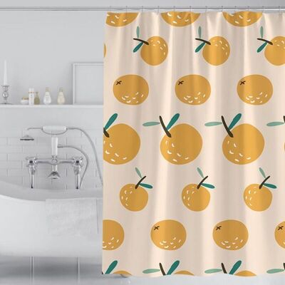 Cellfast 180 X 200cm Rideau De Douche Avec 12 Crochets Séchage Rapide(orange), Tissu Polyester Imperméable Lavable En Machine, Rideaux Salle - Publicité Cellfast 180 X 200cm Rideau De Douche Avec 12 Crochets Séchage Rapide(orange), Tissu Polyester Imperméable Lavable En Machine, Rideaux Salle - Publicité