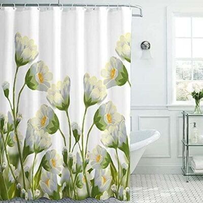 Scotch Rideau De Douche Imperméable Ferme Blanche À Fleurs Marguerite Décor Bohème Salle De Bain Avec 12 Crochets 48x72 Pouces - Publicité Scotch Rideau De Douche Imperméable Ferme Blanche À Fleurs Marguerite Décor Bohème Salle De Bain Avec 12 Crochets 48x72 Pouces - Publicité