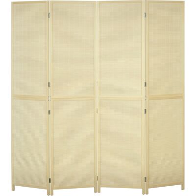 JACE Paravent 4 Panneaux En Bambou Naturel 180 X 180 Cm, Cloison Pliable Pour Séparation D'Espace - Publicité JACE Paravent 4 Panneaux En Bambou Naturel 180 X 180 Cm, Cloison Pliable Pour Séparation D'Espace - Publicité