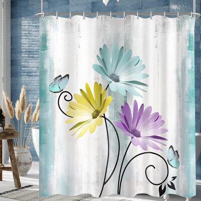 Generic Rideau De Douche, 180 X 200 Cm, Motif Papillons,anti-moisissure, Imperméable, Lavable, En Polyester, Avec 12 Œillets Et Anneaux De Rideau De Douche - Publicité Generic Rideau De Douche, 180 X 200 Cm, Motif Papillons,anti-moisissure, Imperméable, Lavable, En Polyester, Avec 12 Œillets Et Anneaux De Rideau De Douche - Publicité