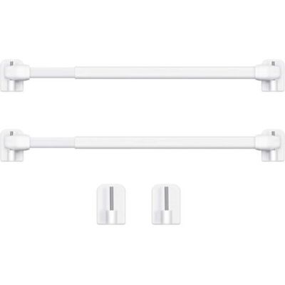 ABYSSE Tringle À Rideau En Plastique Réglable Tringle À Rideau Extensible Pour Fenêtre Barres D'Armoire Tige De Tension Crochets De Tringle À Rideau Adhésive, 40-60cm (blanc,2pcs) - Publicité ABYSSE Tringle À Rideau En Plastique Réglable Tringle À Rideau Extensible Pour Fenêtre Barres D'Armoire Tige De Tension Crochets De Tringle À Rideau Adhésive, 40-60cm (blanc,2pcs) - Publicité