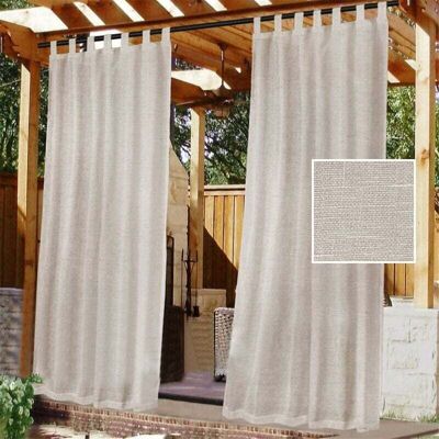 Melissa Debuns Rideau D'Extérieur Imperméable 132x213 Cm Paire De 2 Panneaux En Lin Languette Collante Pour Suspension Facile Décoratif Pour Patio - Publicité Melissa Debuns Rideau D'Extérieur Imperméable 132x213 Cm Paire De 2 Panneaux En Lin Languette Collante Pour Suspension Facile Décoratif Pour Patio - Publicité