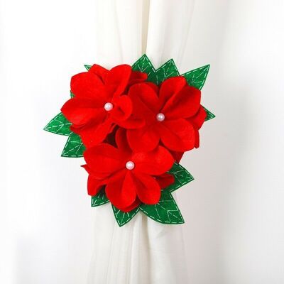 BRINSEA Rideau De Noël Avec Boucle À Nouer, Clip De Rideau, Fleur De Noël Mignonne, Ornement De Fenêtre, Maison, Salon, Chambre À Coucher, Cadeau - Publicité BRINSEA Rideau De Noël Avec Boucle À Nouer, Clip De Rideau, Fleur De Noël Mignonne, Ornement De Fenêtre, Maison, Salon, Chambre À Coucher, Cadeau - Publicité