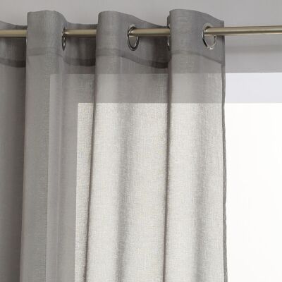 Voilage Étamine Tamisant 140 X 260 Cm Atmosphera - Gris - Gris - - Publicité Voilage Étamine Tamisant 140 X 260 Cm Atmosphera - Gris - Gris - - Publicité