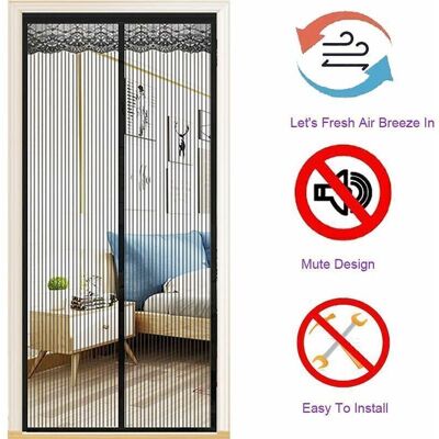 Scotch Moustiquaire Magnétique Porte 140x220cm,moustiquaire Porte En Fibre De Verre,rideaux Anti Mouches Pour Porte Fermeture Automatique Maille Ultra fine Sans Perçage(noir), - Publicité Scotch Moustiquaire Magnétique Porte 140x220cm,moustiquaire Porte En Fibre De Verre,rideaux Anti Mouches Pour Porte Fermeture Automatique Maille Ultra fine Sans Perçage(noir), - Publicité